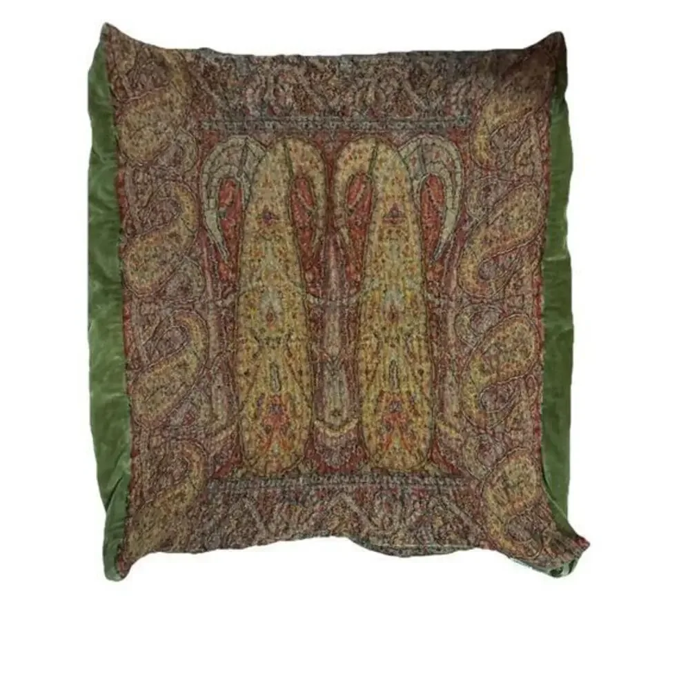 Pottery Barn‎ Paisley Green Pillow Cover Fall 26 X 26 Fall Vibes